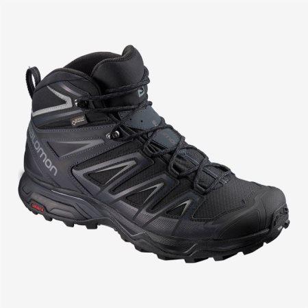 Salomon X ULTRA 3 WIDE MID GTX Mens Hiking Boots Black | Salomon South Africa